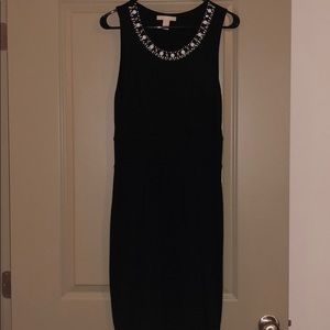 Black knit dress